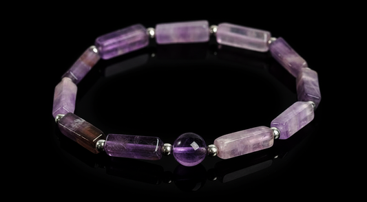 Square & Round Bead Leather Bracelet – Trendy Fashion