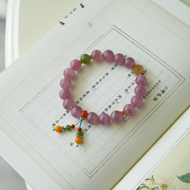 Handcrafted Rose Quartz Bracelet – Timeless Chinese-Style Gift