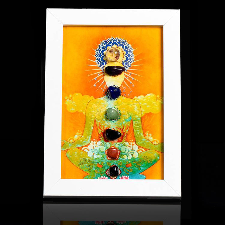 Painted Seven Chakra Crystal Display
