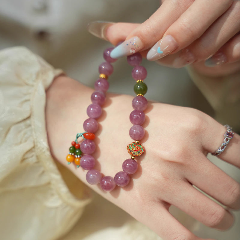 Handcrafted Rose Quartz Bracelet – Timeless Chinese-Style Gift