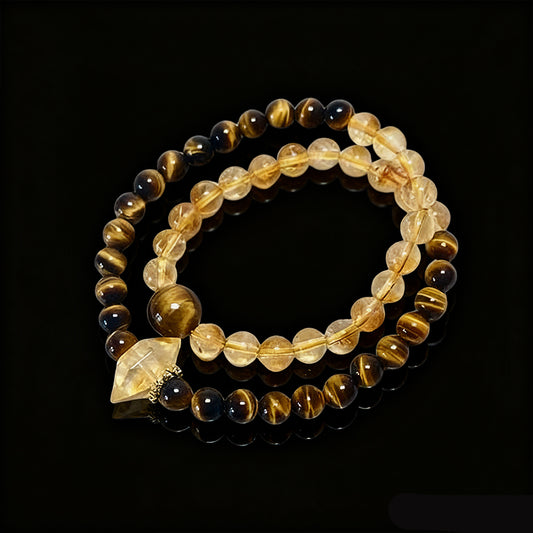Golden Horizon – Tiger Eye and Citrine Luxury Bracelet