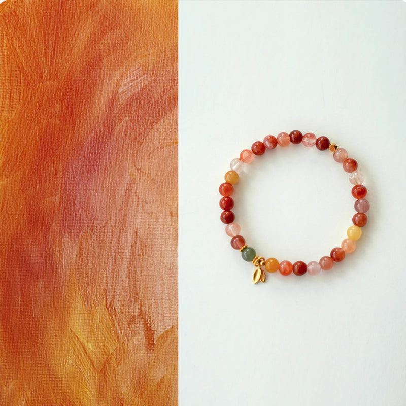 Yunshang Collection Colorful Rabbit Hair Quartz Bracelet – Prosperity & Harmony Gift