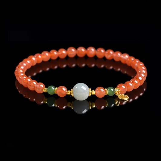 Fortune Red Agate Bracelet Natural Baoshan – Women’s Jade Amulet Bracelet