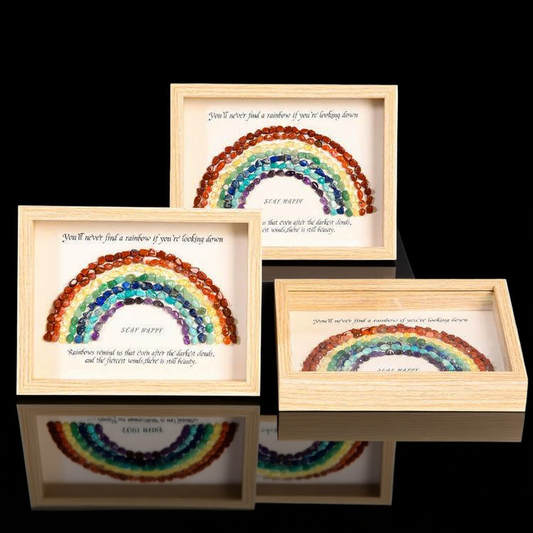 Rainbow Crystal Artwork Frame – Natural Stones