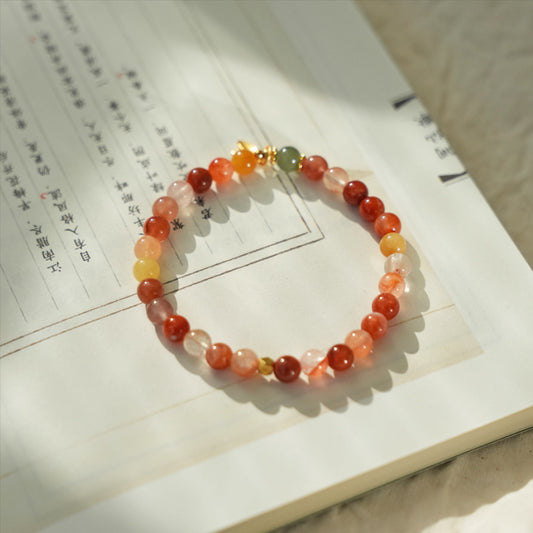 Yunshang Collection Colorful Rabbit Hair Quartz Bracelet – Prosperity & Harmony Gift