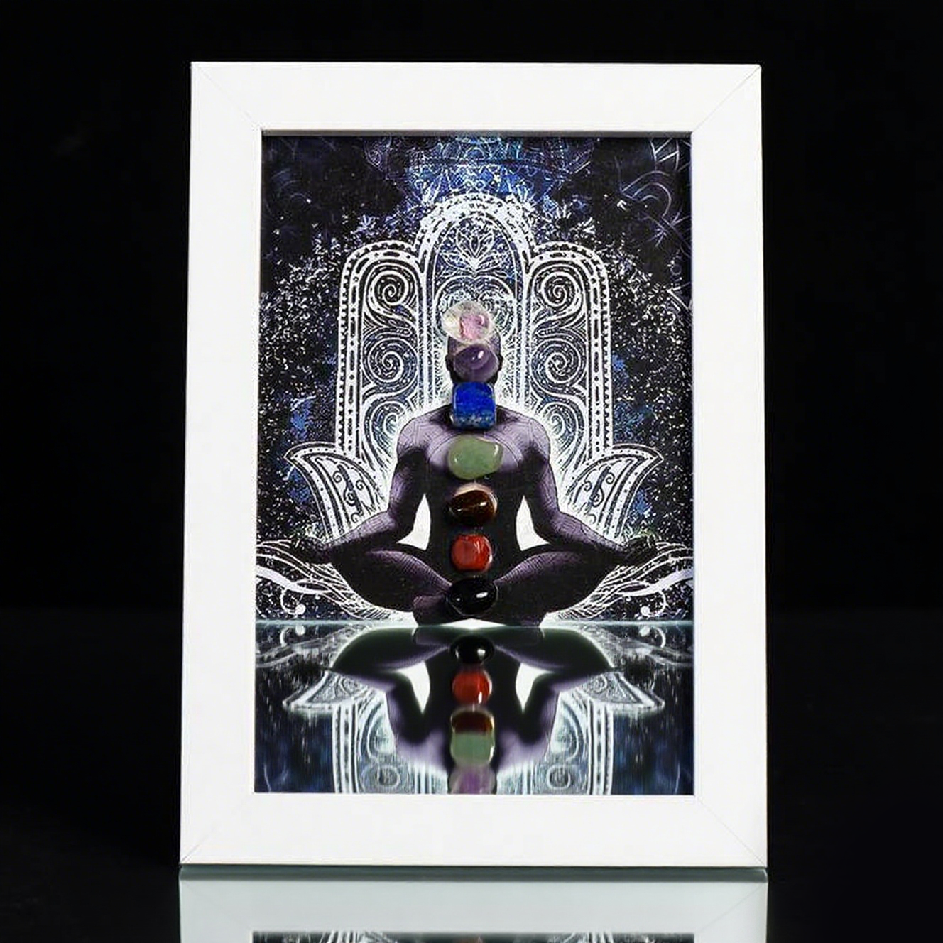 Natural Seven Chakra Crystal Frame