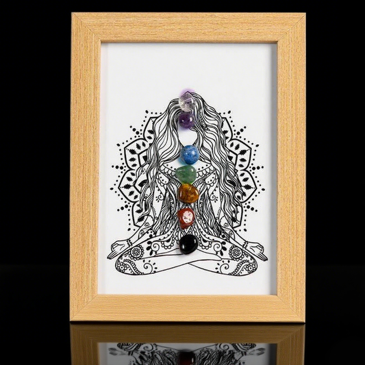 Natural Seven Chakra Crystal Tree Frame