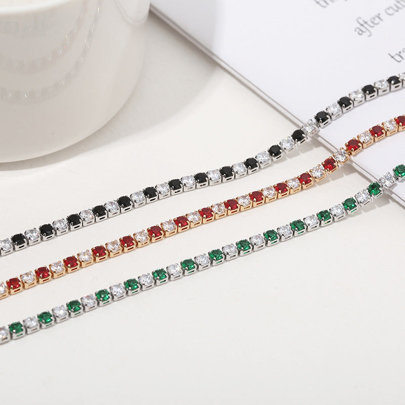 Inlaid Zircon Bracelet – Trendy Design