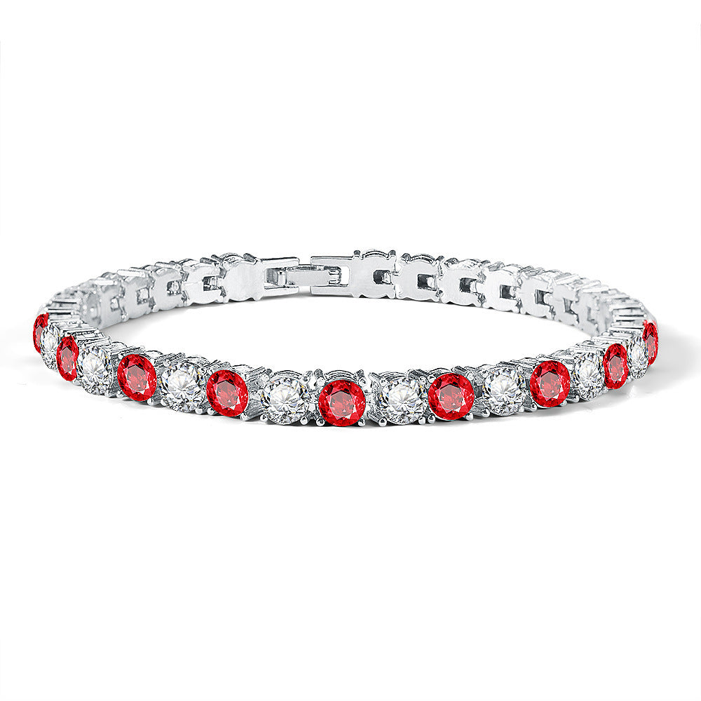 Full Rhinestone Tennis Bracelet – Hip-Hop Style