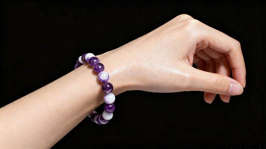 Amethyst Dream,Dreamy Amethyst Energy Crystal Bead Bracelet 8mm