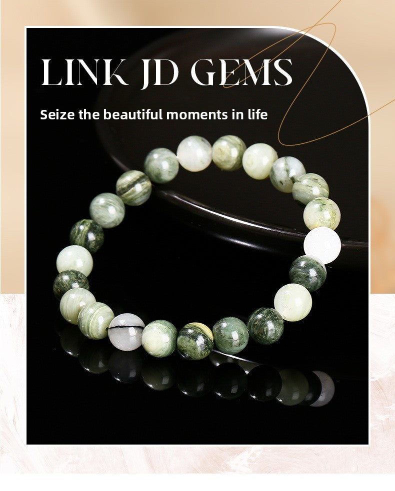Green Serpentine Crystal Bracelet – Minimal Style