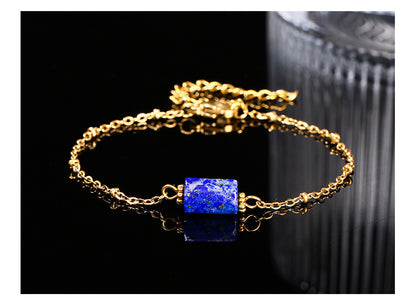 Faceted Jade Crystal Bracelet – Stainless Steel