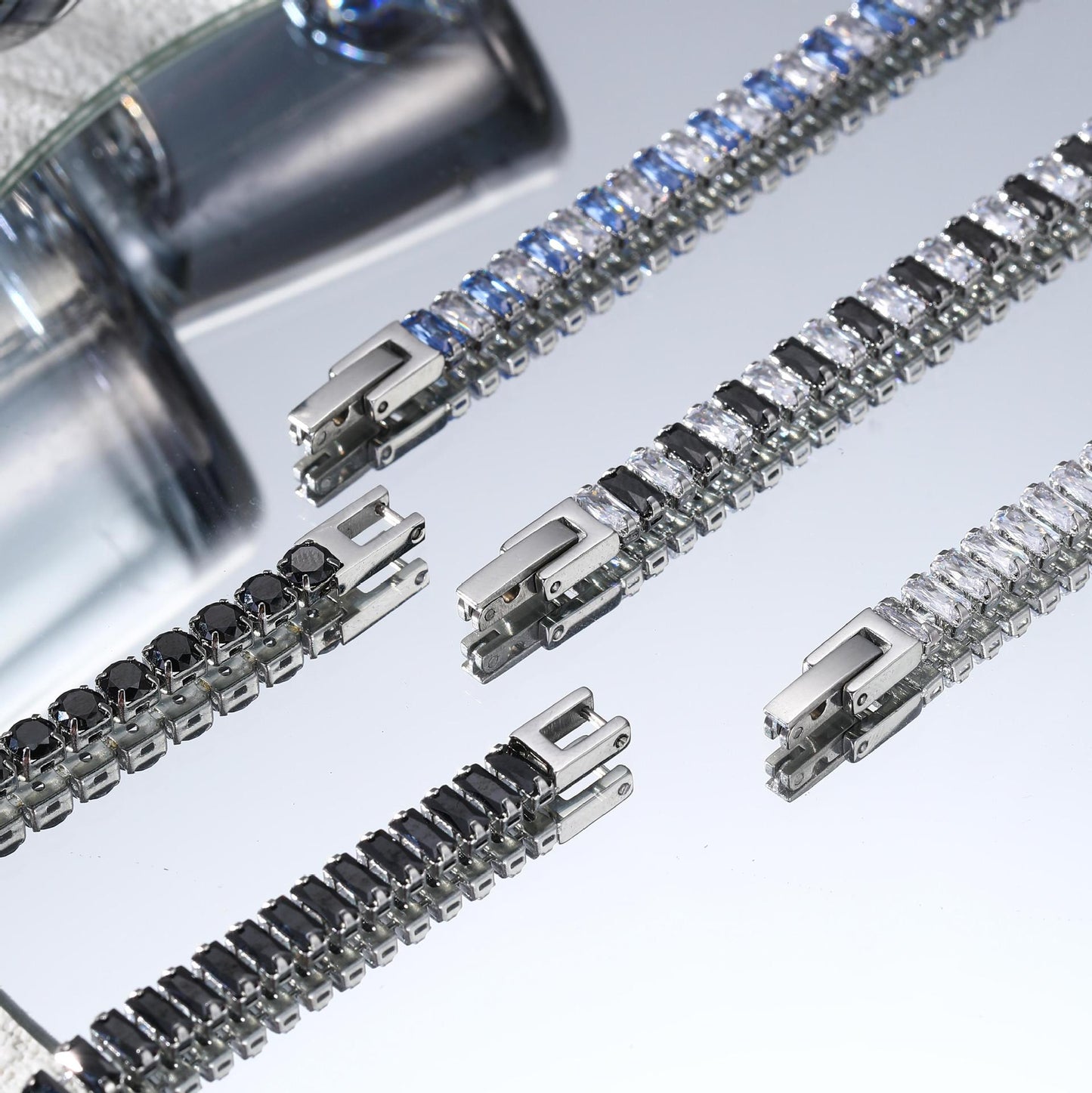 Titanium Steel Zircon Tennis Bracelet – Unisex