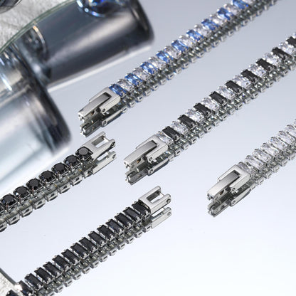 Titanium Steel Zircon Tennis Bracelet – Unisex
