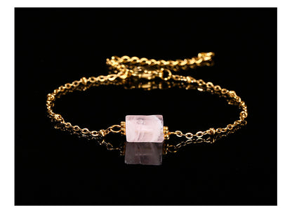 Faceted Jade Crystal Bracelet – Stainless Steel