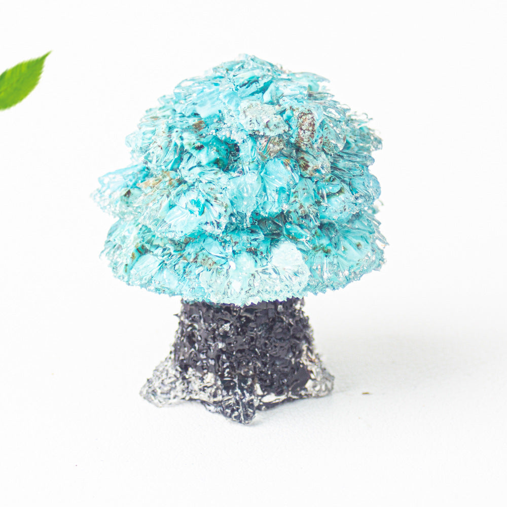 Creative Natural Crystal Stone Resin Small Tree Crystal Tree Money Tree Home Decoration Office Desktop Ornament