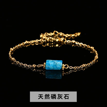 Faceted Jade Crystal Bracelet – Stainless Steel