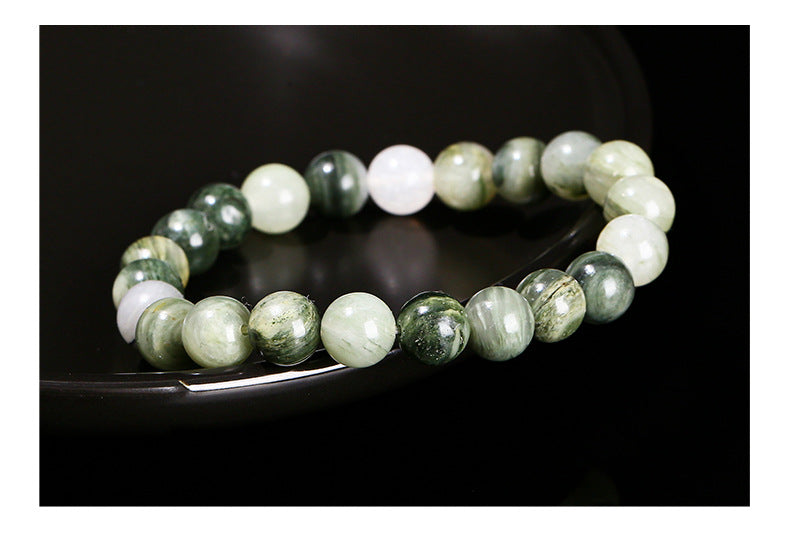 Green Serpentine Crystal Bracelet – Minimal Style
