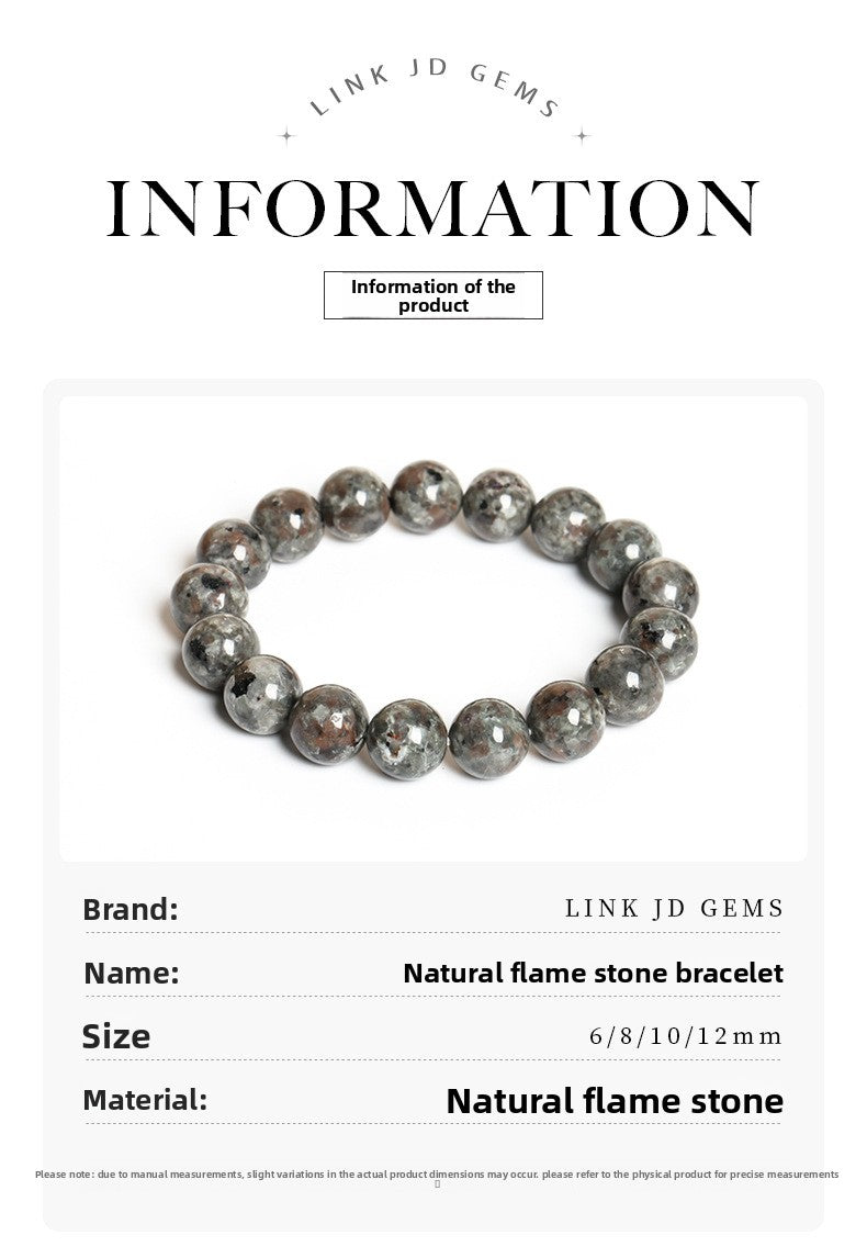 Natural Flame Stone Bracelet – Bold Style