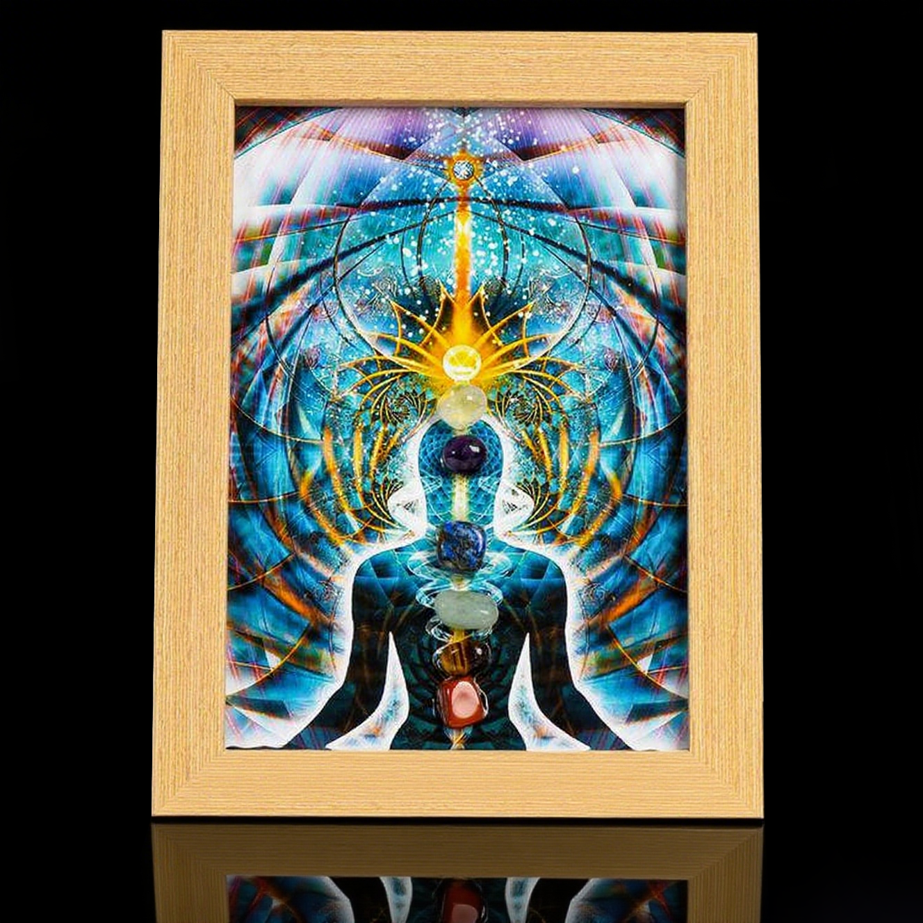 Natural Seven Chakra Crystal Frame