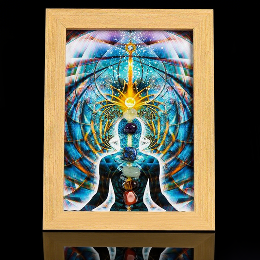 Natural Seven Chakra Crystal Frame