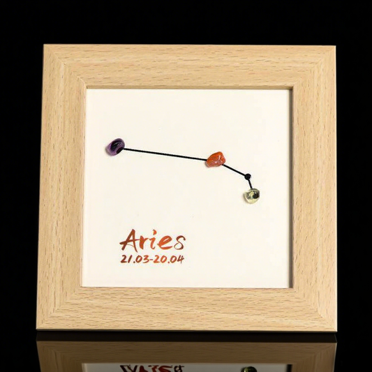 Zodiac Raw Crystal Decorative Frame