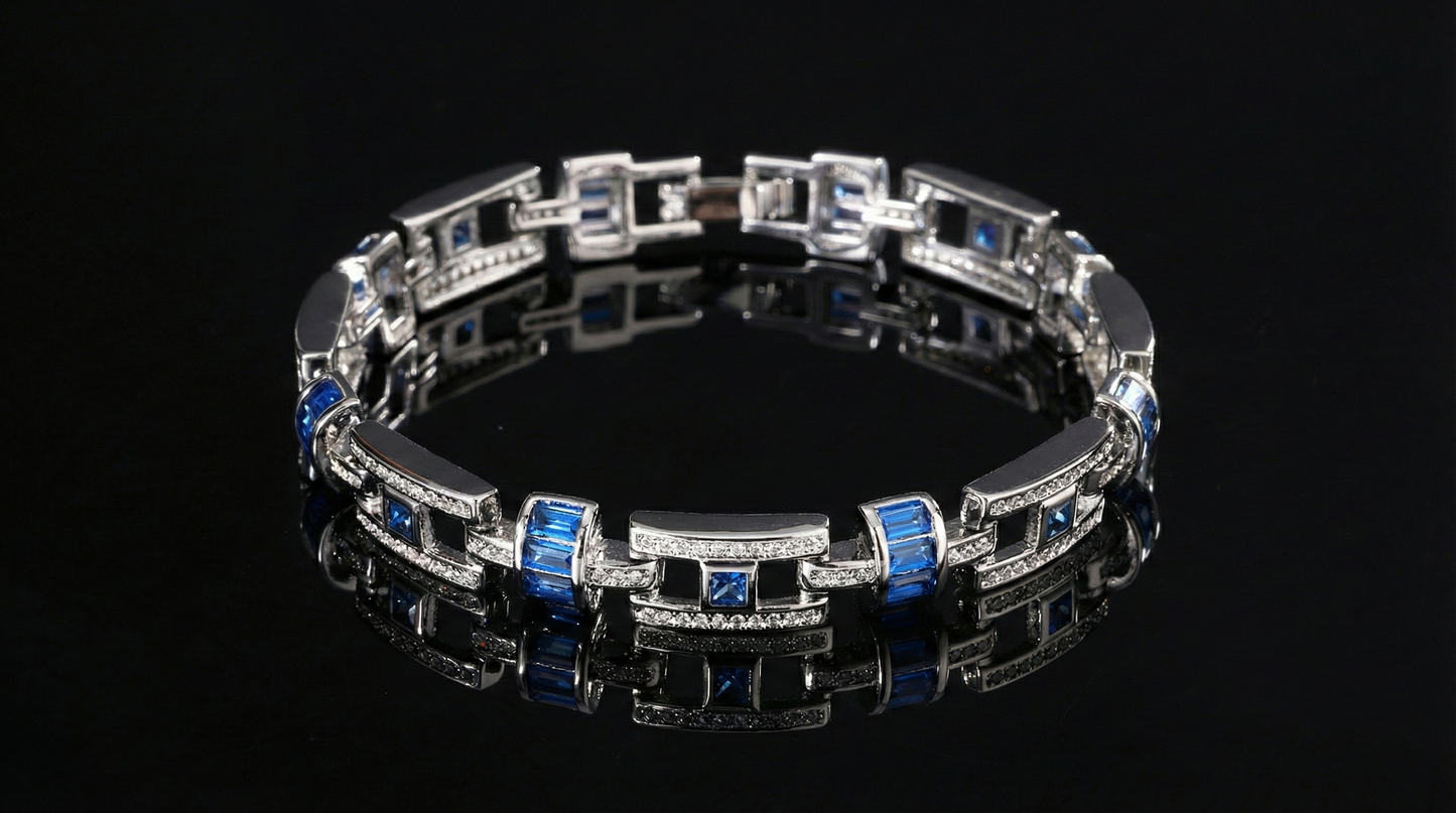 Square Ruby Cloisonné Bracelet – Luxury Style