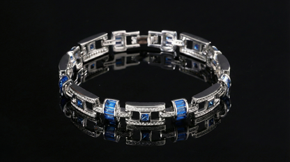 Square Ruby Cloisonné Bracelet – Luxury Style