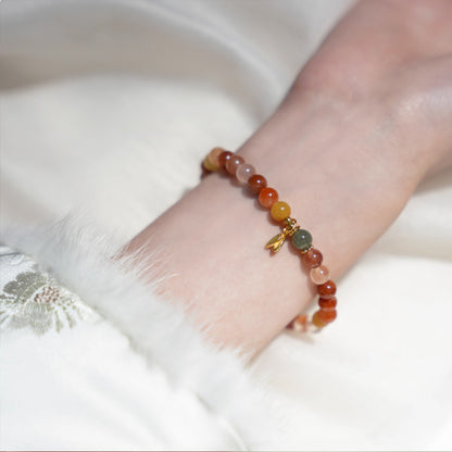 Yunshang Collection Colorful Rabbit Hair Quartz Bracelet – Prosperity & Harmony Gift