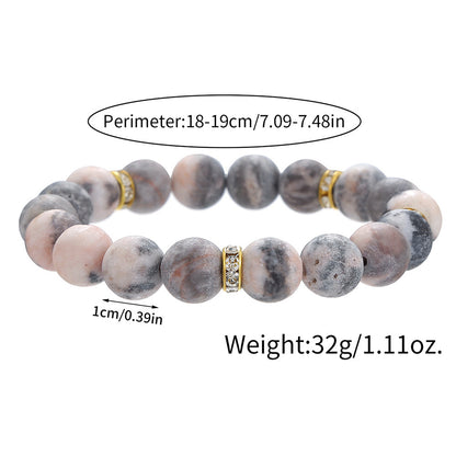 Matte Zebra Stone Bracelet for Men – Premium Look