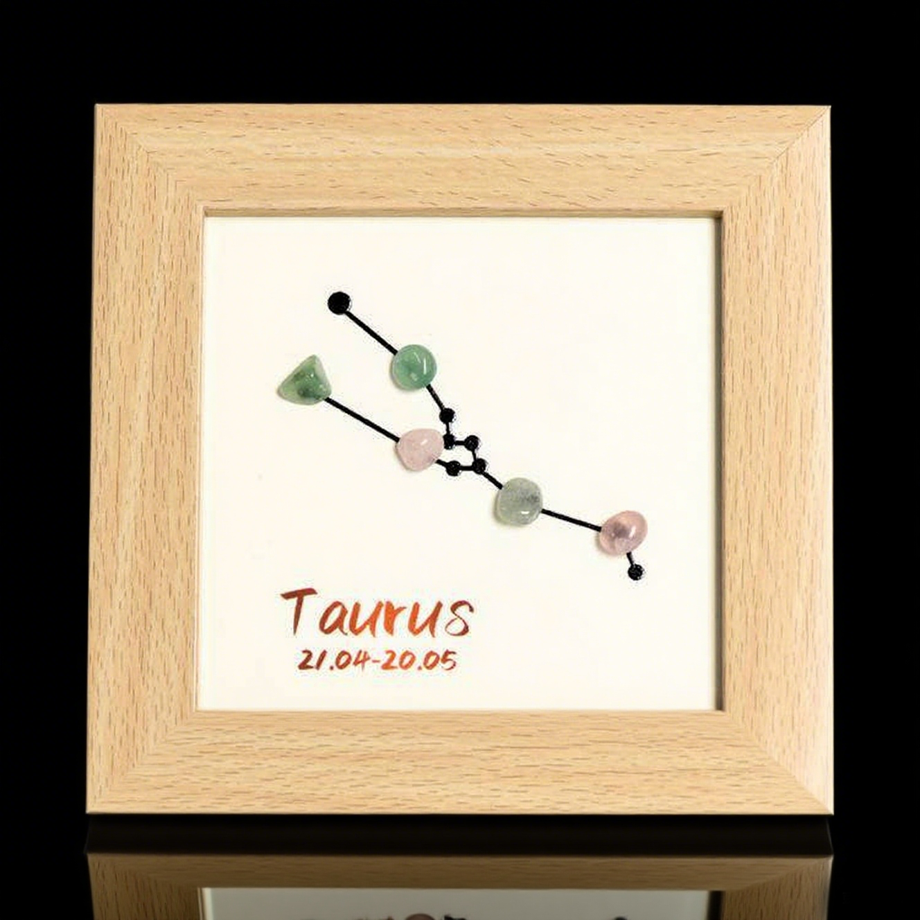 Zodiac Raw Crystal Decorative Frame
