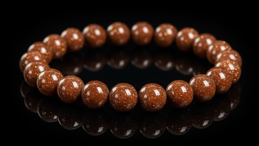 Starlight Spark,Goldstone Energy Crystal Bead Bracelet 8mm