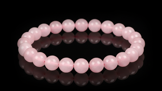 Blush Harmony,Rose Quartz Energy Crystal Bead Bracelet 8mm
