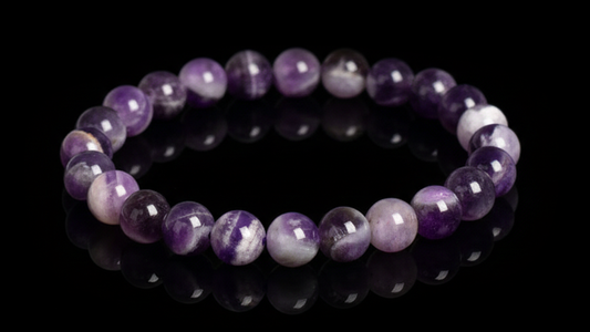 Amethyst Dream,Dreamy Amethyst Energy Crystal Bead Bracelet 8mm