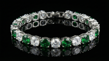 Full Rhinestone Tennis Bracelet – Hip-Hop Style