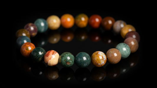 Ocean Breeze,Ocean Jasper Energy Crystal Bead Bracelet 8mm