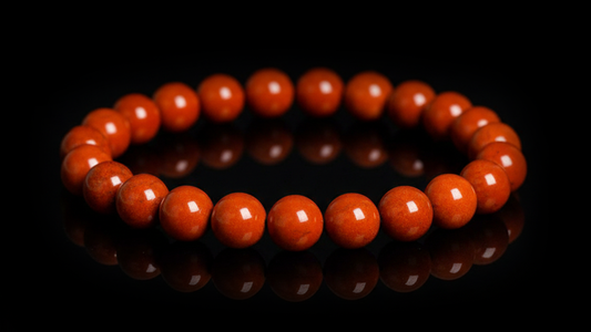 Scarlet Guardian,Red Jasper Energy Crystal Bead Bracelet 8mm