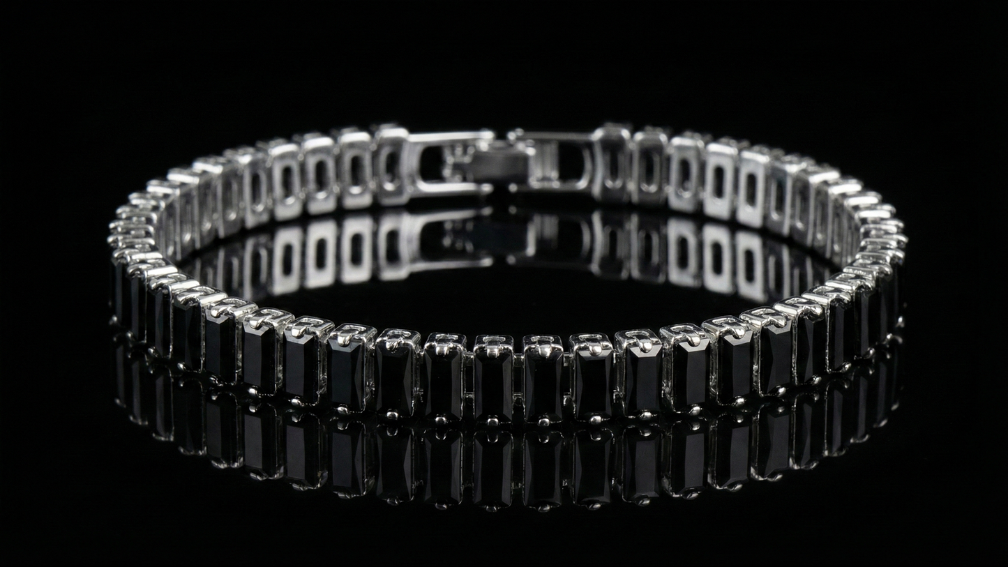 Titanium Steel Zircon Tennis Bracelet – Unisex