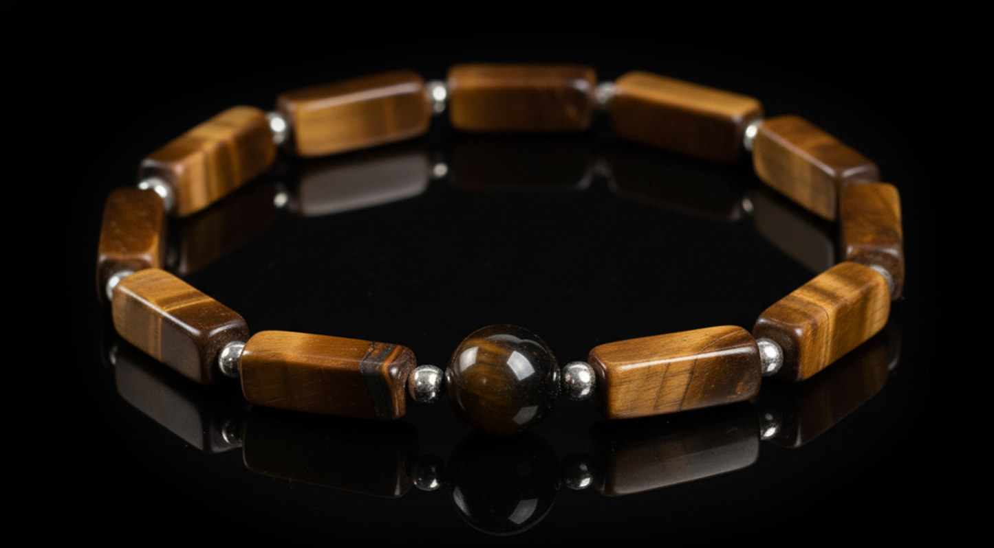 Square & Round Bead Leather Bracelet – Trendy Fashion