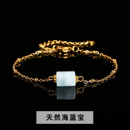 Faceted Jade Crystal Bracelet – Stainless Steel