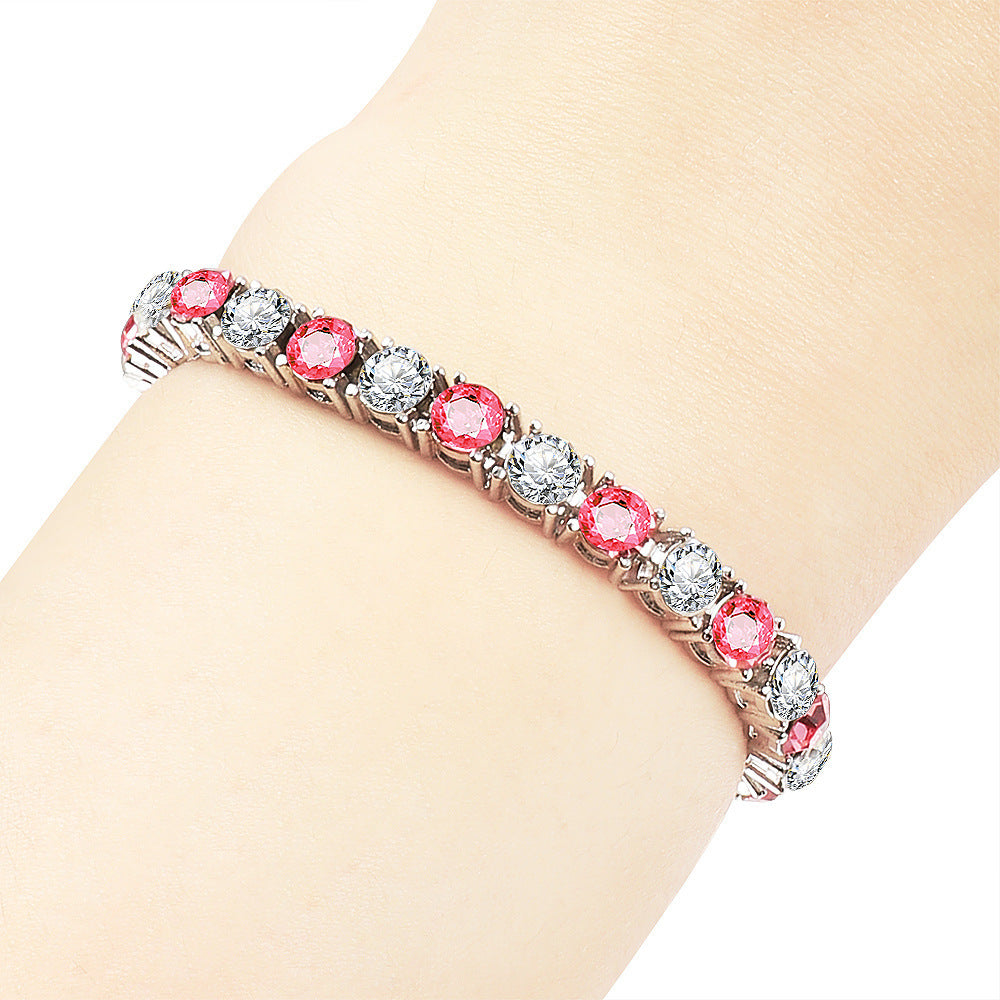 Full Rhinestone Tennis Bracelet – Hip-Hop Style