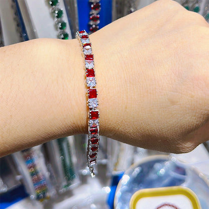 High-End Silver Zircon Bracelet – New Arrival