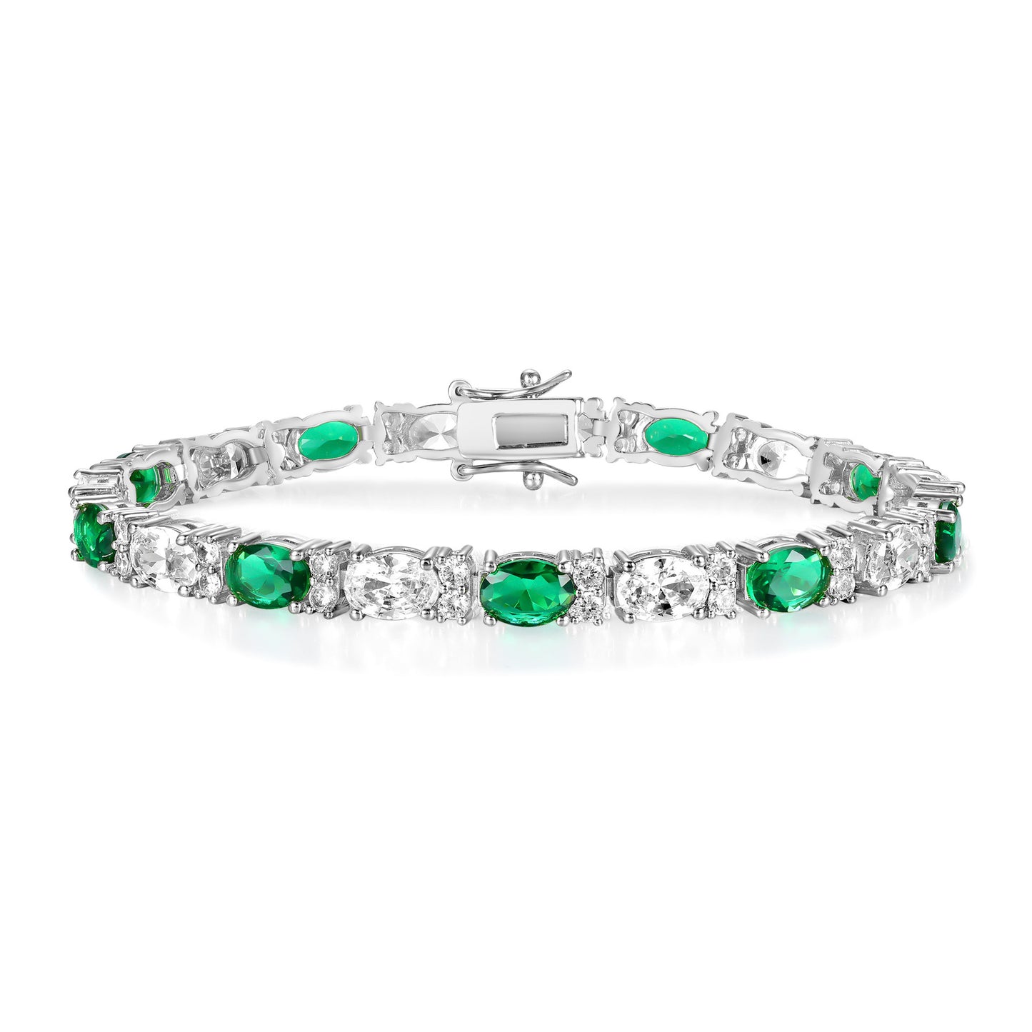 5mm White & Green Zircon Tennis Bracelet