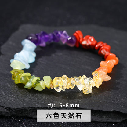 Crushed Stone Natural Crystal Bracelet – Irregular Beads