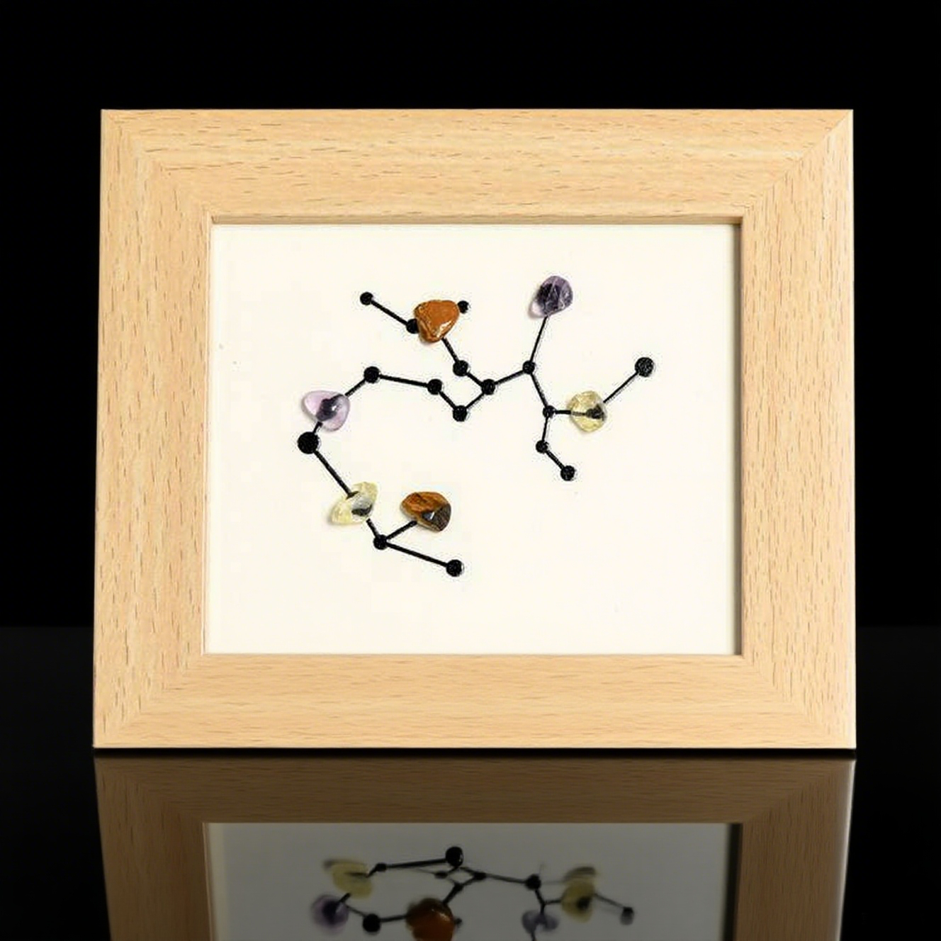 Zodiac Raw Crystal Decorative Frame