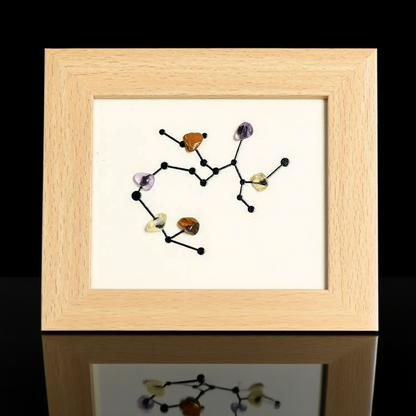 Zodiac Raw Crystal Decorative Frame