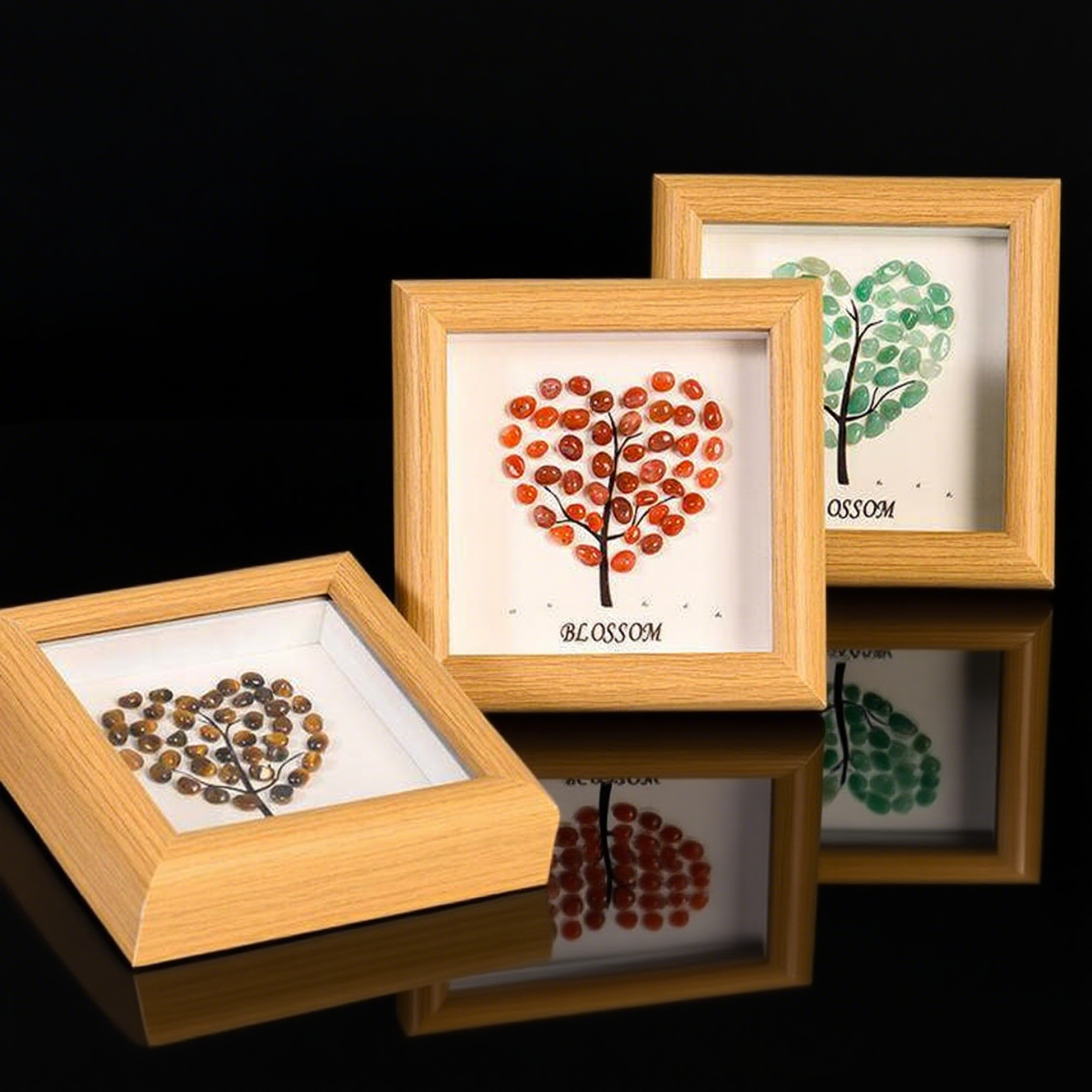 Loving Crystal Wall Art – Heart-Shaped Spiritual & Meditation Decor
