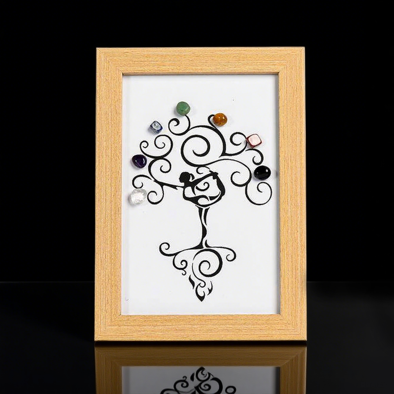 Rainbow Crystal Yoga Tree – Seven Chakras Energy Frame