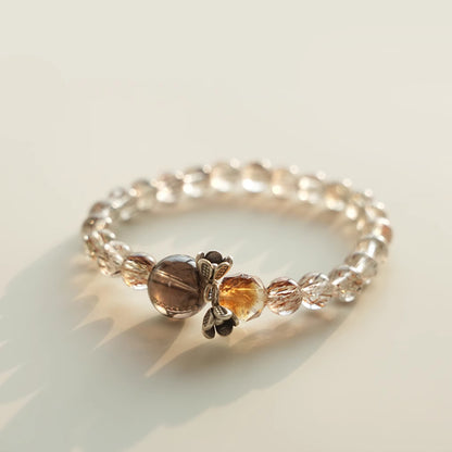 Original Chinese-Style Bracelet – Rutilated Quartz & Yellow Crystal for Wealth & Clarity