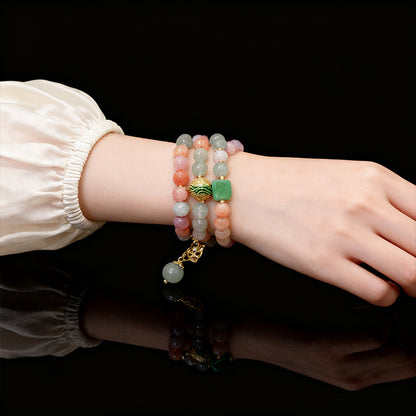 Natural Gemstone & Crystal Bracelet – Light Luxury Multi-Layer Design